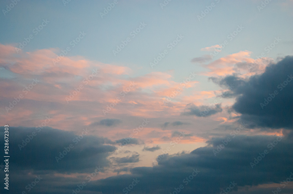 Selective focus.Beautiful sunset over the sea. Relax.