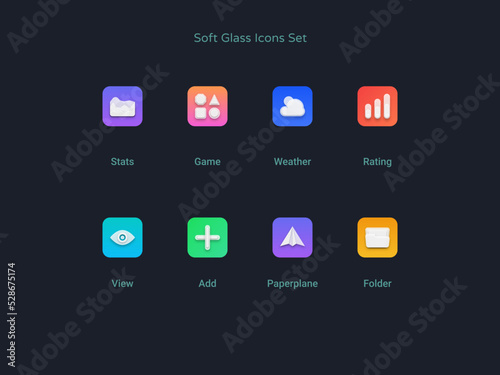 Soft Glass Icons Set #2