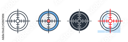 Target and Goal icon logo vector illustration. target symbol template for graphic and web design collection