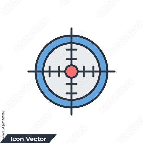 Target and Goal icon logo vector illustration. target symbol template for graphic and web design collection