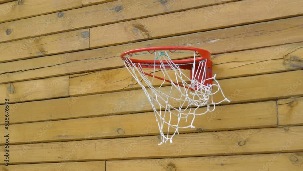From the first throw of the basketball, the player did not hit the basket, but from the next throw he did. Hitting the ball directly into the basket.