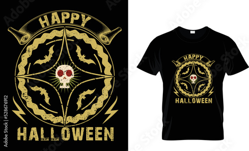 Happy halloween skull amazing t shirt design 