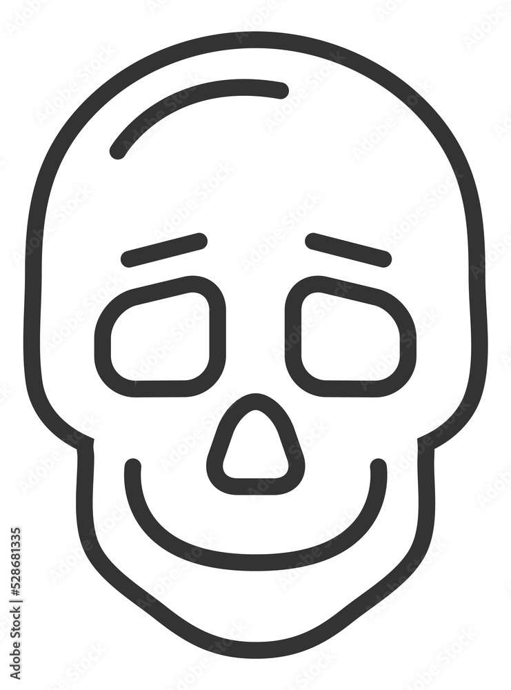 Skull medical icon. Head bone anatomical symbol Skull medical icon. Head bone anatomical symbol