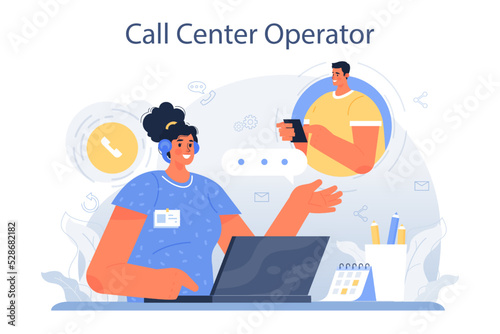 Call center operator. Technical support or customer service. Hotline