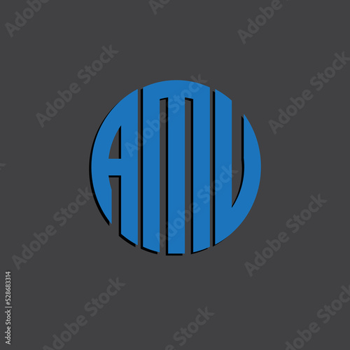 Three letter logo. AML letter logo.