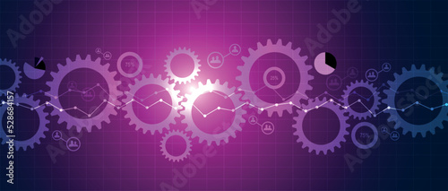 sfondo, grafica, ingranaggi, statistica