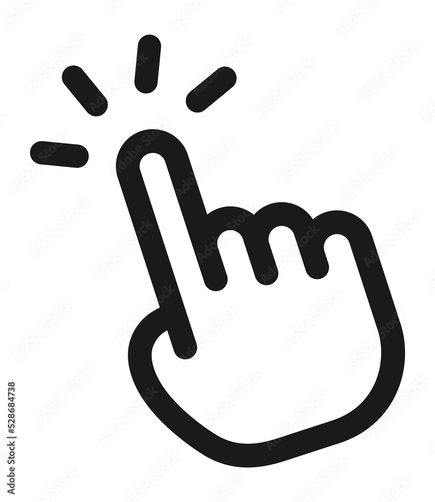 Touch icon. Hand symbol. Finger touching screen Touch icon. Hand symbol. Finger touching screen