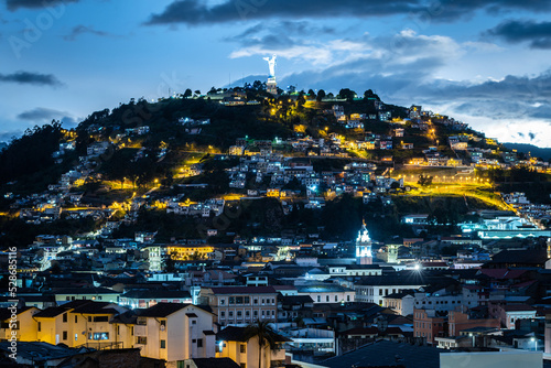 views of quito old town, ecuador