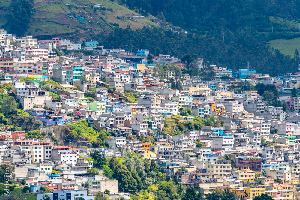 Naklejka premium views of quito old town, ecuador