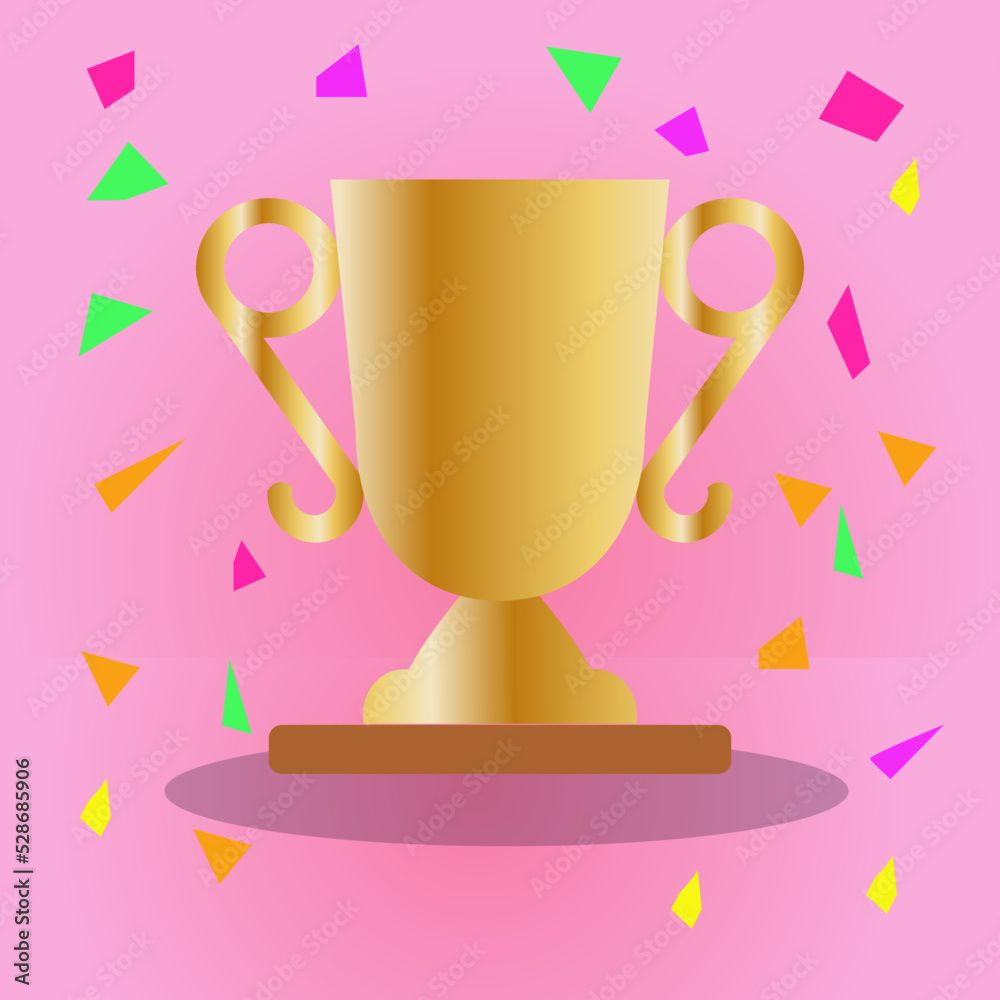trophy award cup. vector illustration