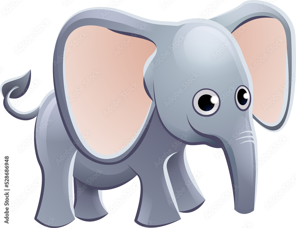 Fototapeta premium Elephant Animal Cartoon Character