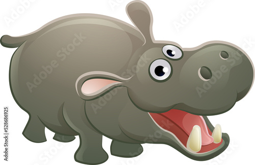 Hippopotamus Animal Cartoon Character