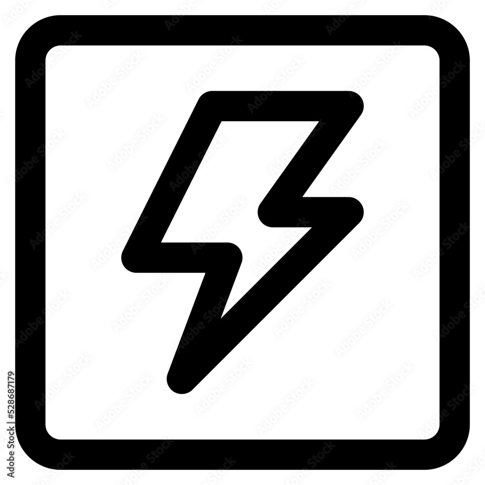 Flash line icon Flash line icon