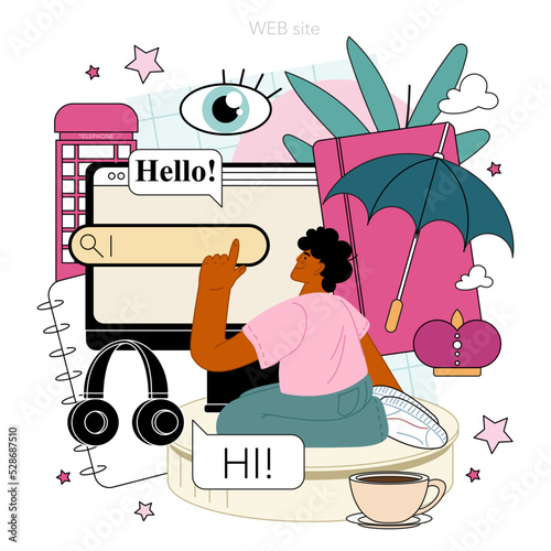 English class online service or platform. Study foreign languages