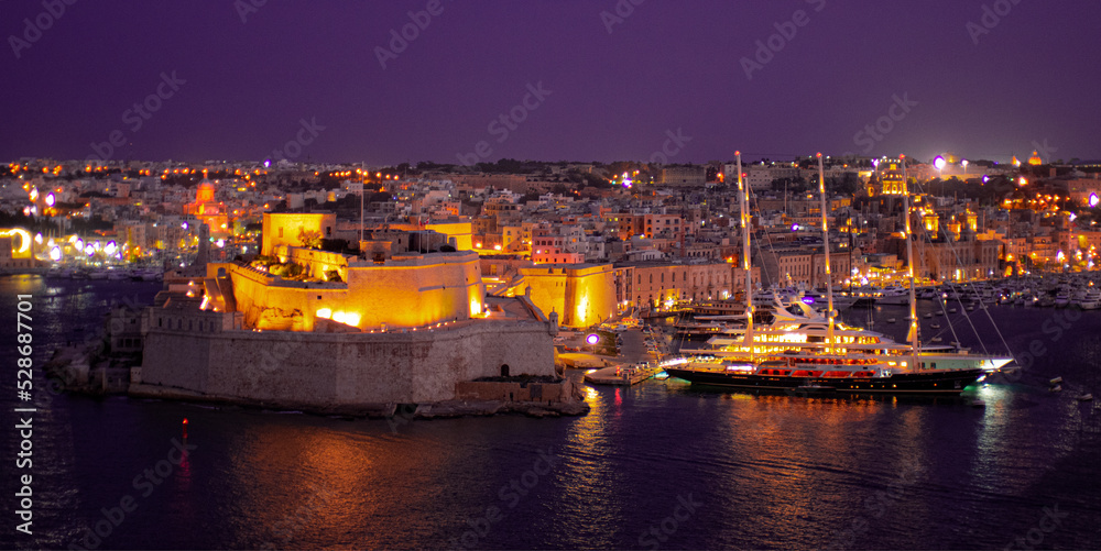 maltese port at the evening