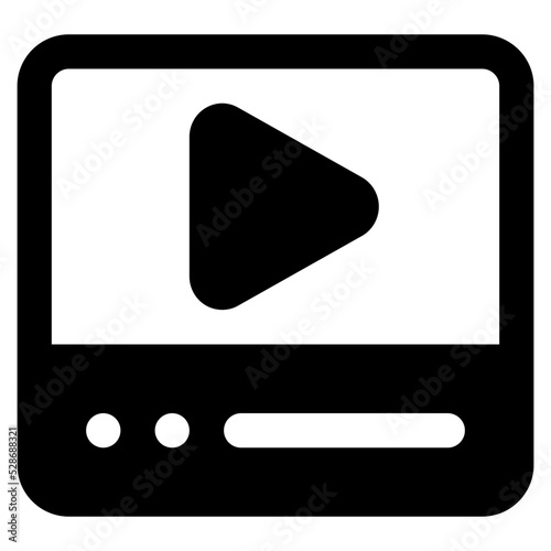 Video Player glyph icon photo