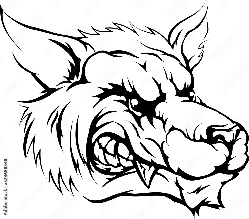 Wolf mascot character