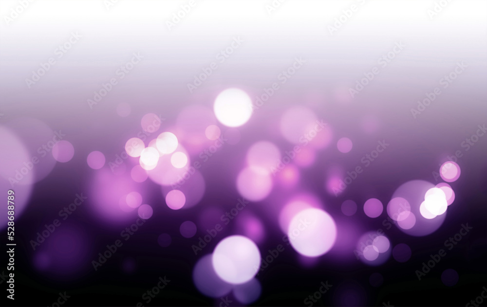 White Bokeh Lights on a Purple Background