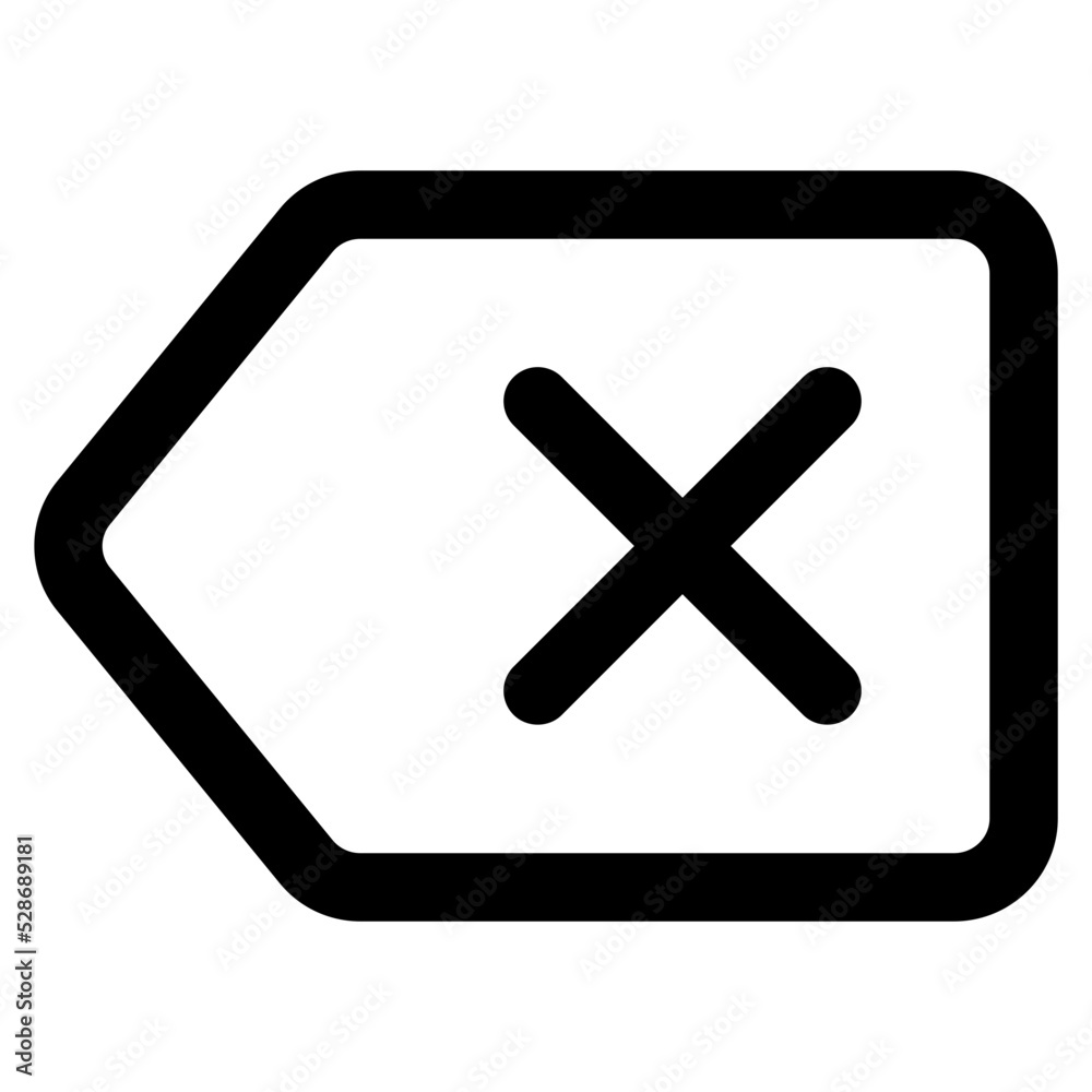 Obraz premium Backspace line icon