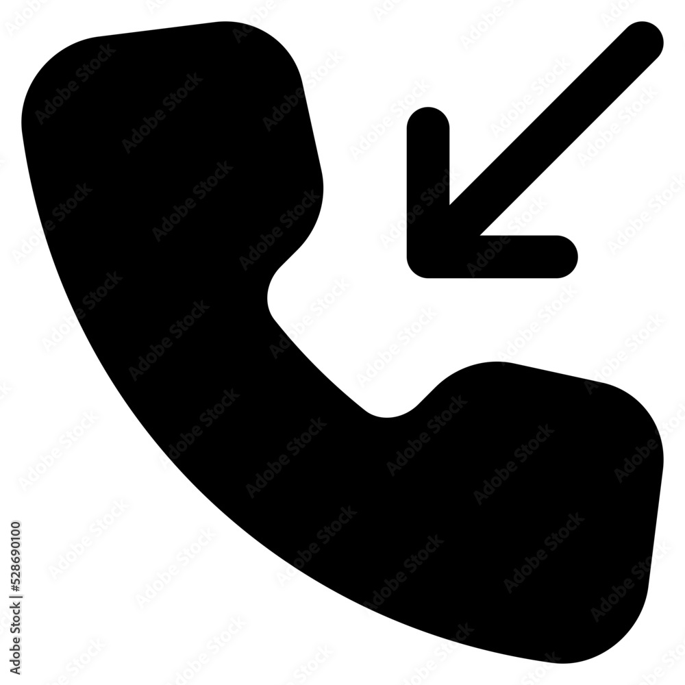 Obraz premium Incoming Call glyph icon