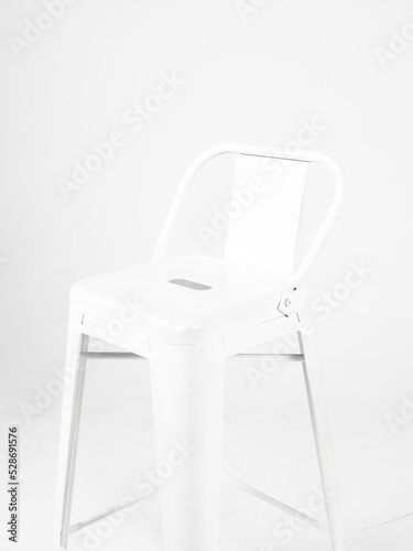White bar chair on white background