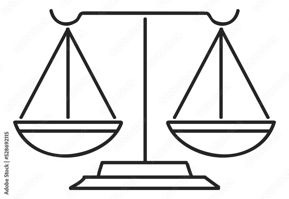 Scales of justice icon. Libra zodiac astrology symbol Scales of justice icon. Libra zodiac astrology symbol
