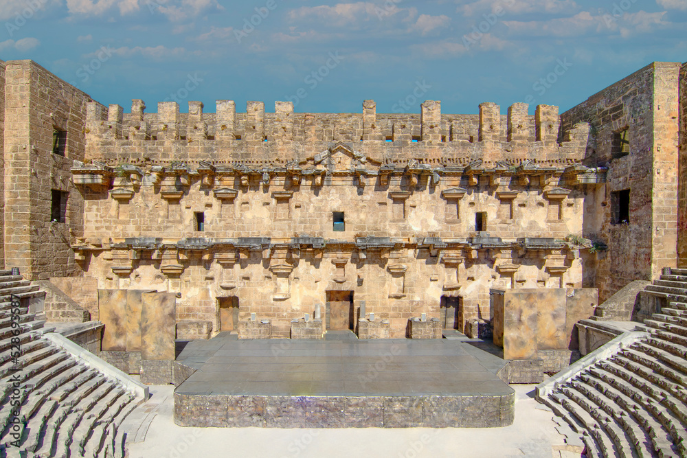 People are visiting The Theatre of Aspendos Ancient City in Antalya