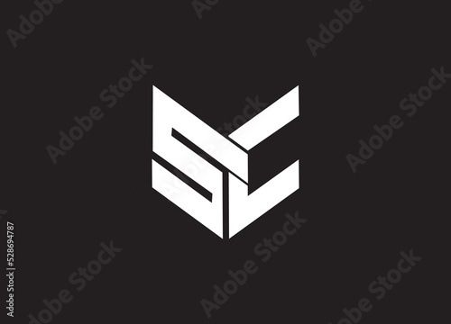 SC Abstract Letters Logo Monogram logo design
