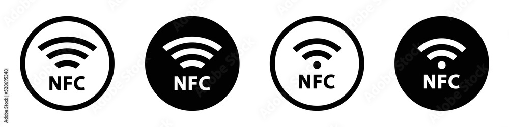 NFC icon. NFC payment icon, vector illustration NFC icon. NFC payment icon, vector illustration