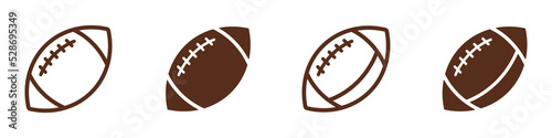 Naklejka American football ball icon. Rugby ball icon, vector illustration