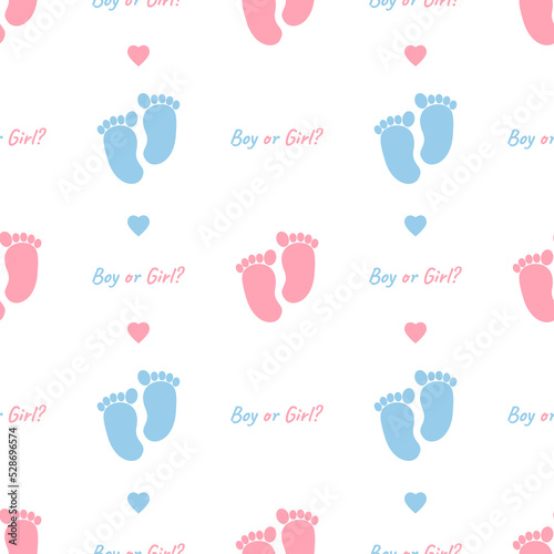Girl or boy. Gender party. Seamless pattern for printing on fabric or paper.