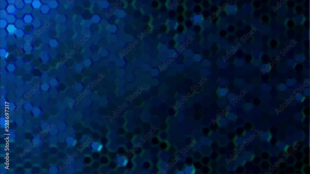 Blue Shiny Hexagon Background Seamless Loop Blue Shiny Hexagon Background Seamless Loop
