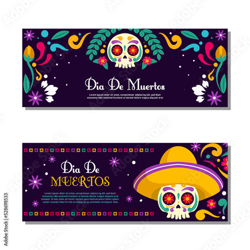 Happy Dia De Muertos Banner