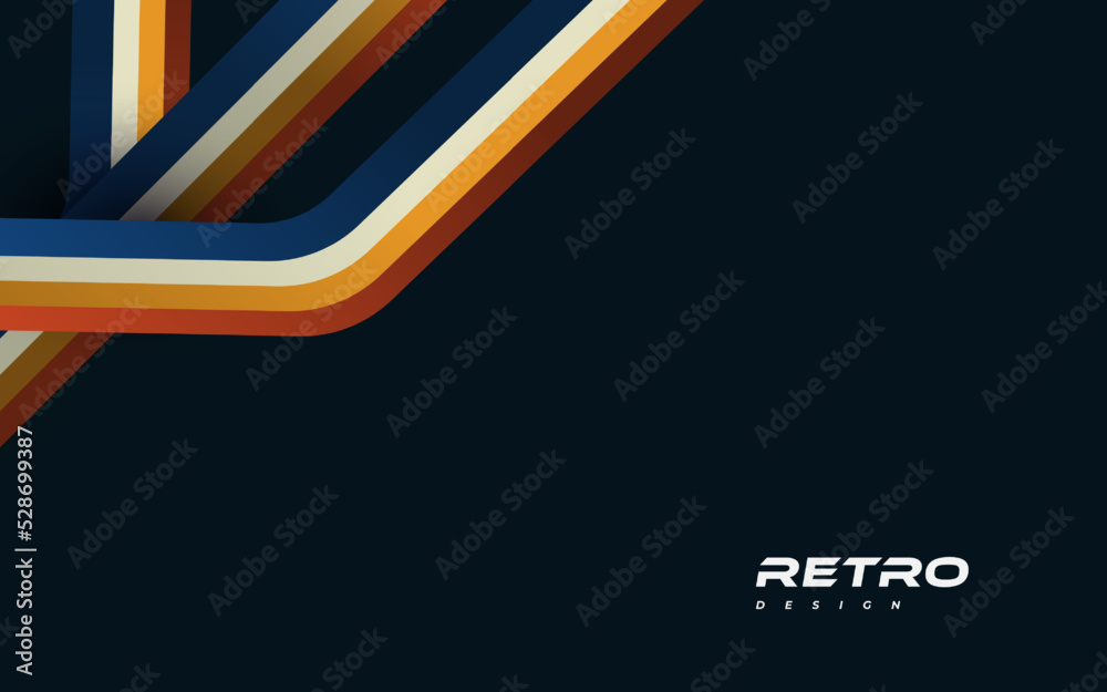 Abstract Retro Background with Colorful Lines. 1970's Background Design Abstract Retro Background with Colorful Lines. 1970's Background Design