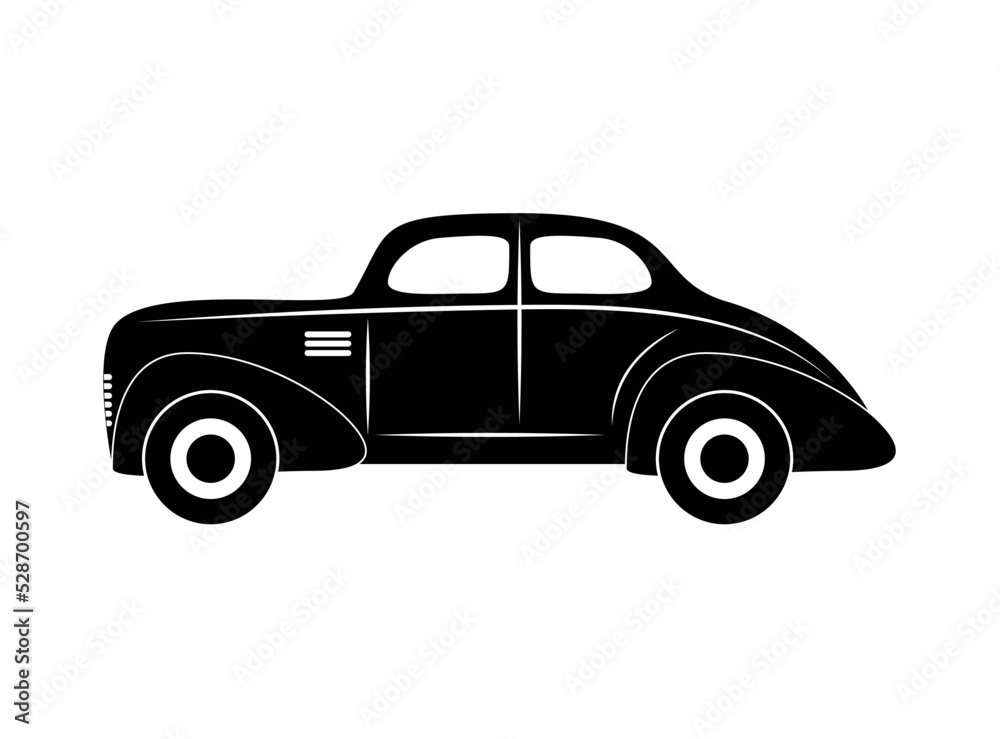 Vintage classic car, vector illustration