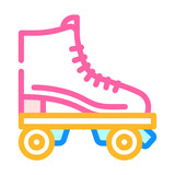 roller skates kid leisure color icon vector. roller skates kid leisure sign. isolated symbol illustration