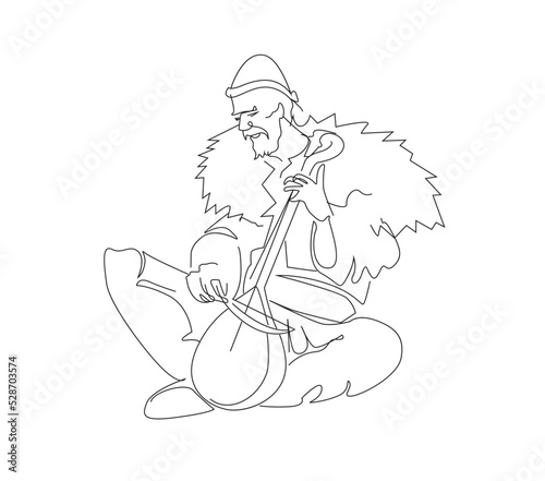 Albanian folk music, luhut, lute continuous line