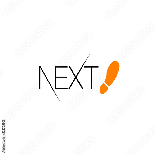 Next step footprints, one step of going forward on the way