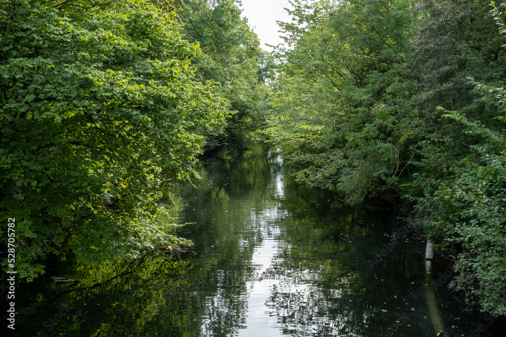 Copenhagen, Denmark, A little canal in the Husum district. Copenhagen, Denmark, A little canal in the Husum district.