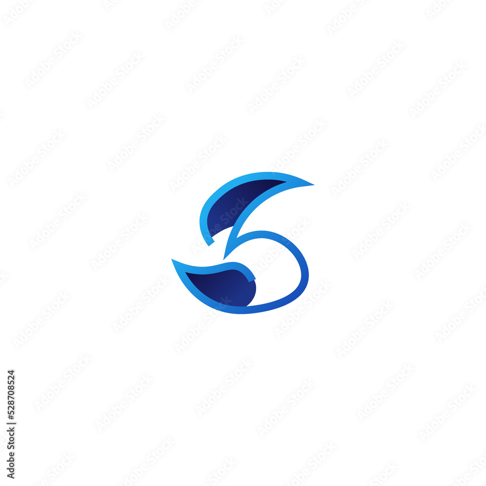 Abstract Letter S Logo with Linear Concept. Simple and Modern Letter S Logo in Blue Gradient Style Abstract Letter S Logo with Linear Concept. Simple and Modern Letter S Logo in Blue Gradient Style