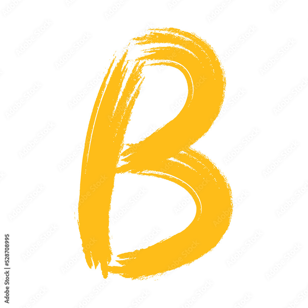 Letter B Alphabet in Brush Style Letter B Alphabet in Brush Style
