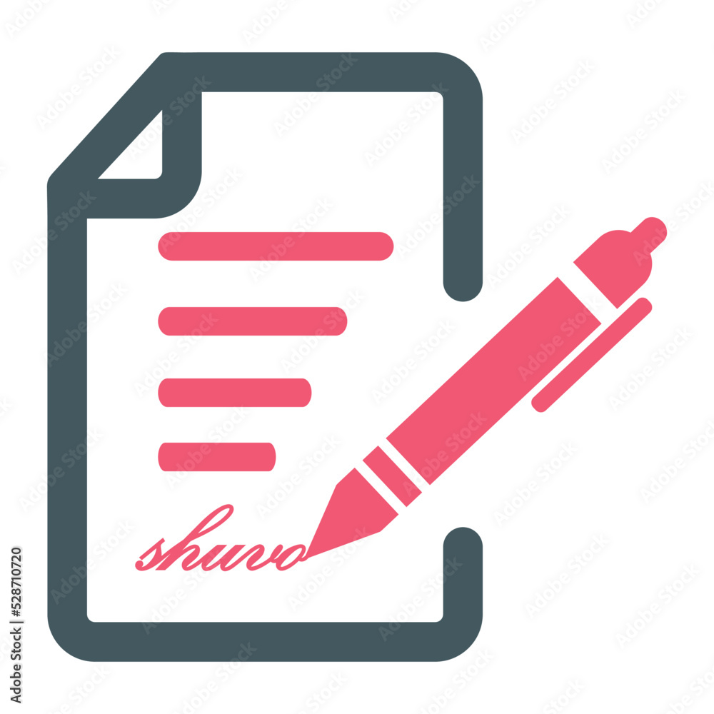 Fototapeta premium Business contract with signature 