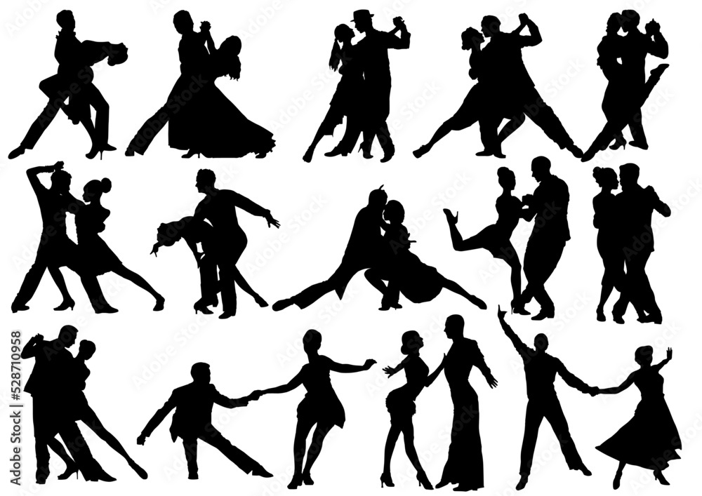 Obraz premium silhouettes of dancer