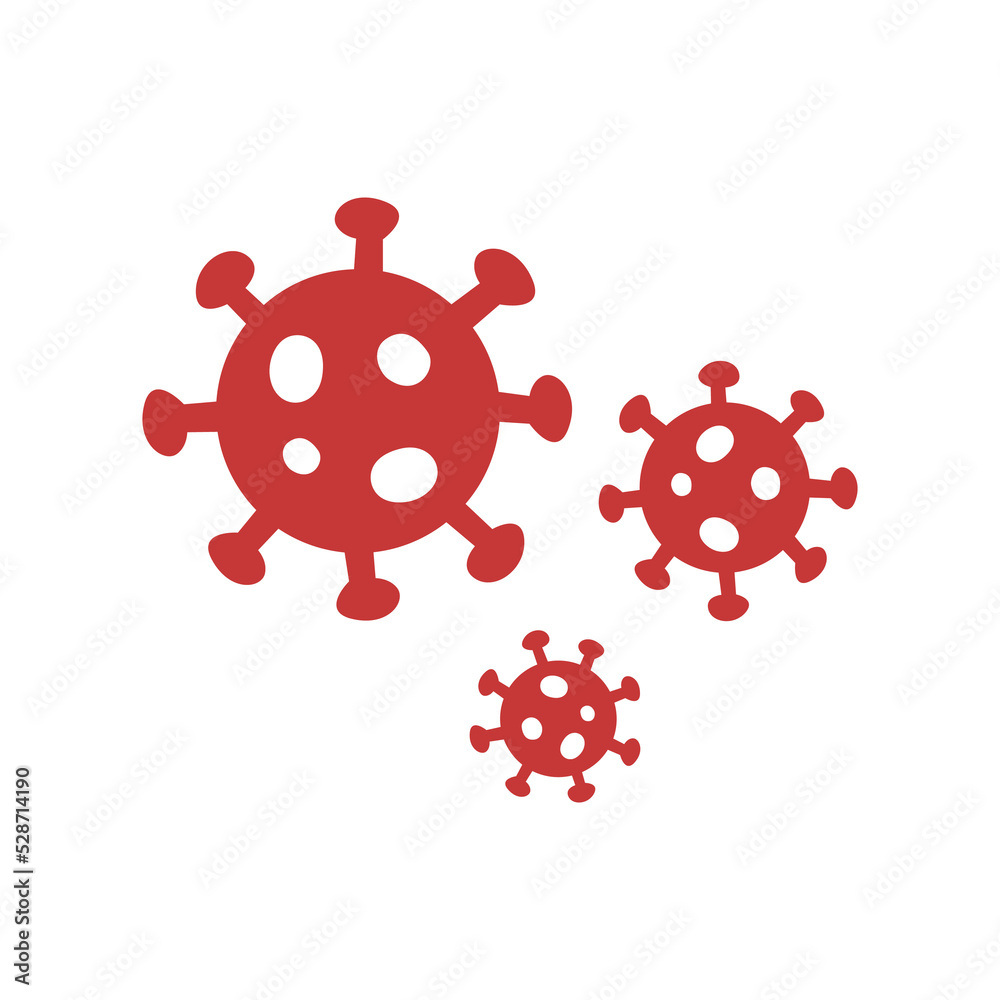 Corona virus icon design. Covid 19 warning illustration Corona virus icon design. Covid 19 warning illustration