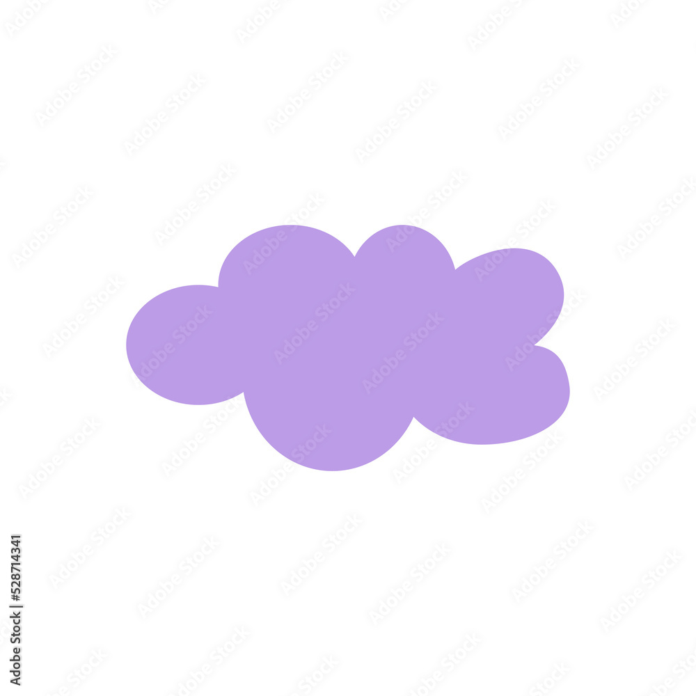 cloud trendy illustration for childish style