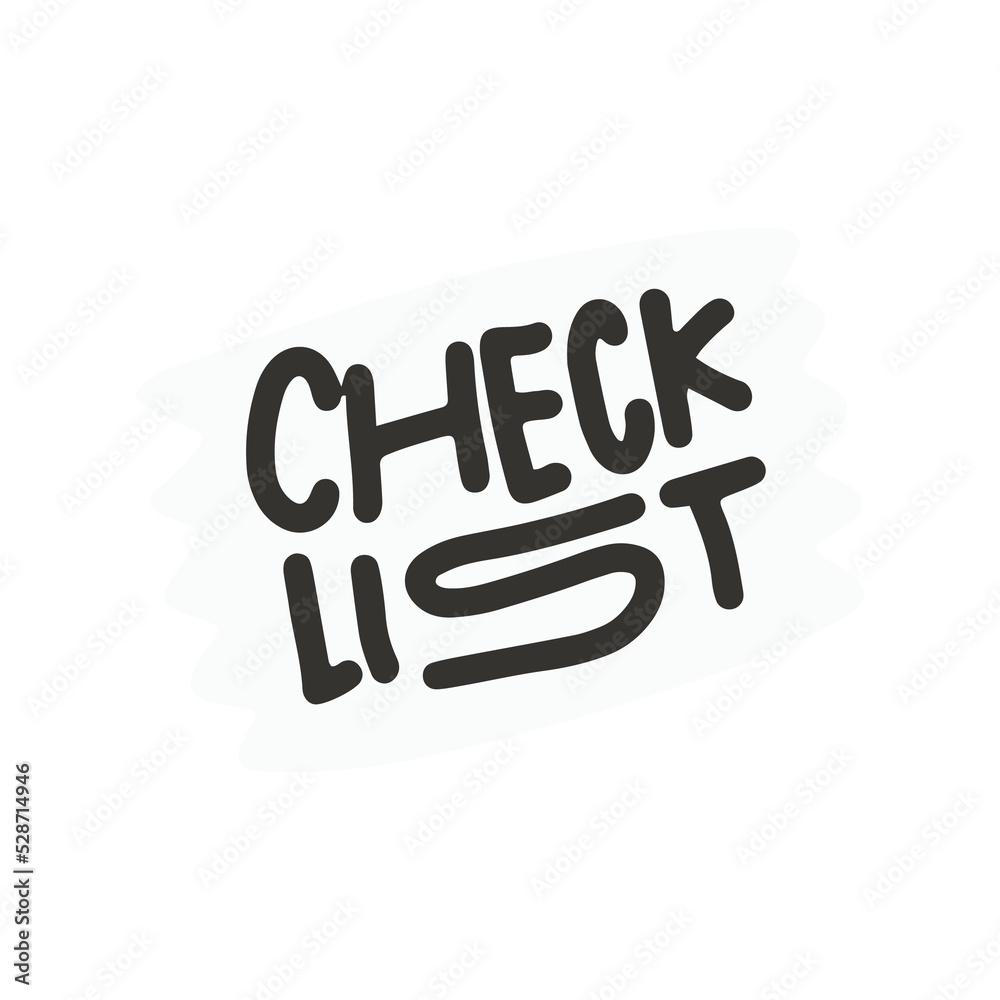 check list in trendy illustration for stickers design element check list in trendy illustration for stickers design element