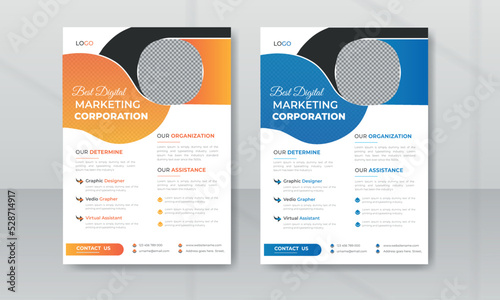 poster flyer pamphlet brochure cover design layout space for photo background, vector illustration template in A4 size