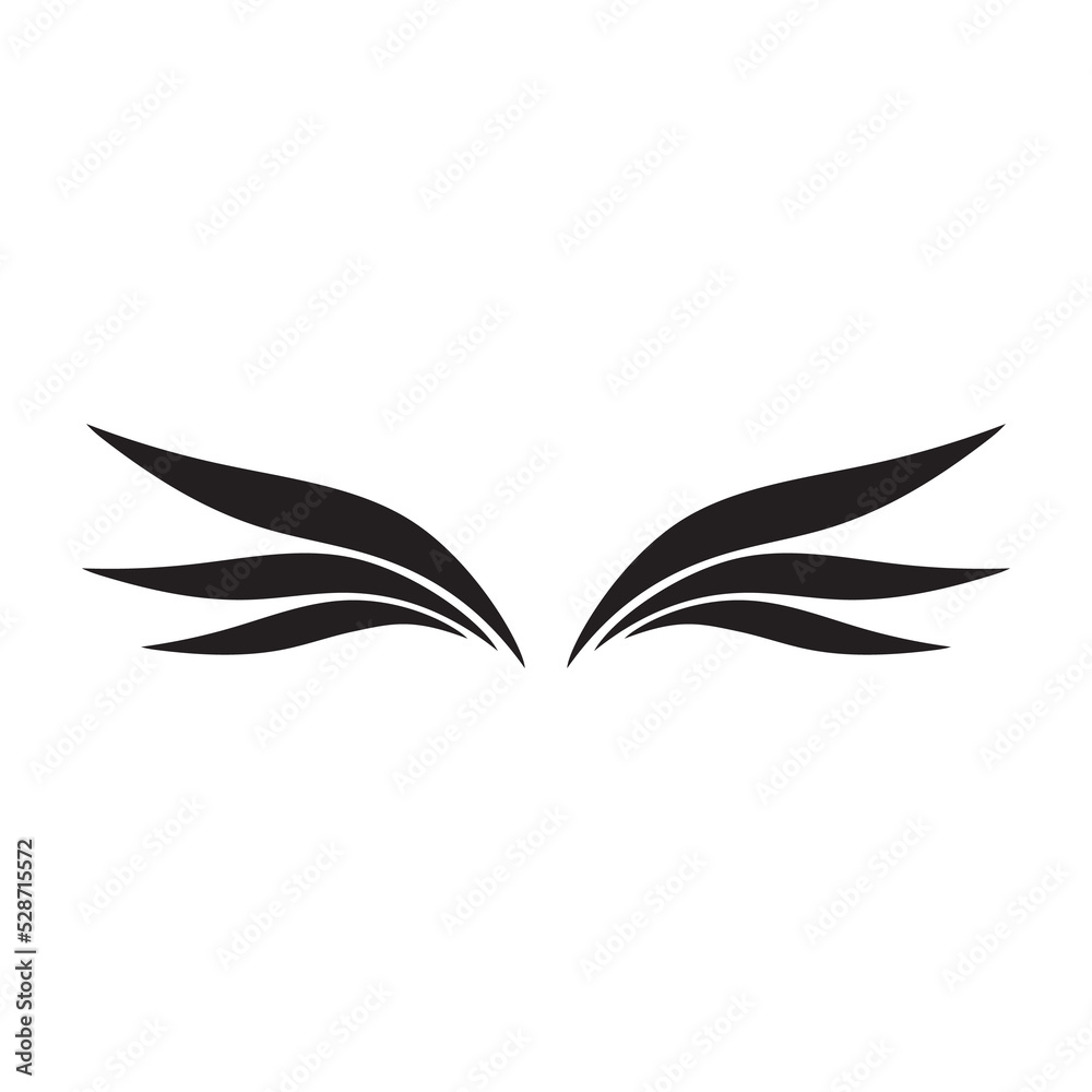 Fototapeta premium Wing shape for symbol, logo and design element