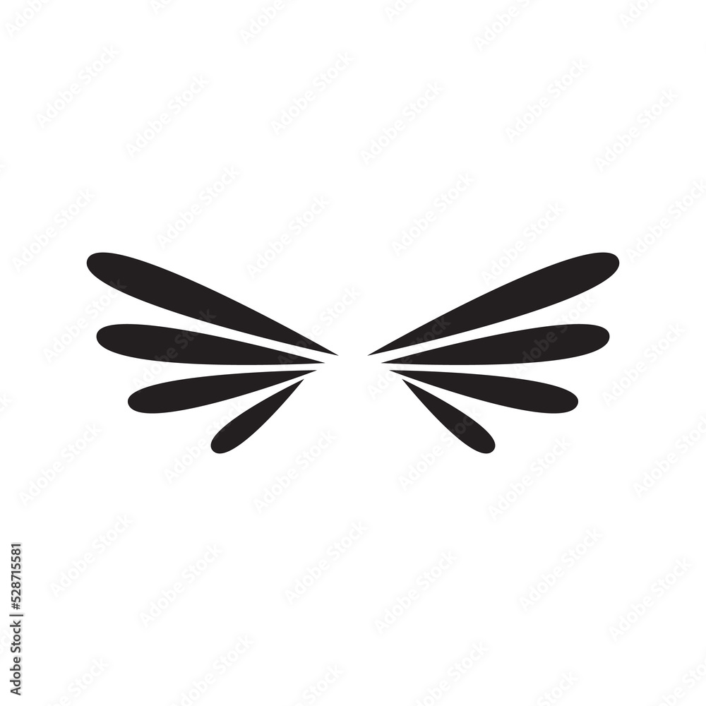 Wing shape for symbol, logo and design element Wing shape for symbol, logo and design element