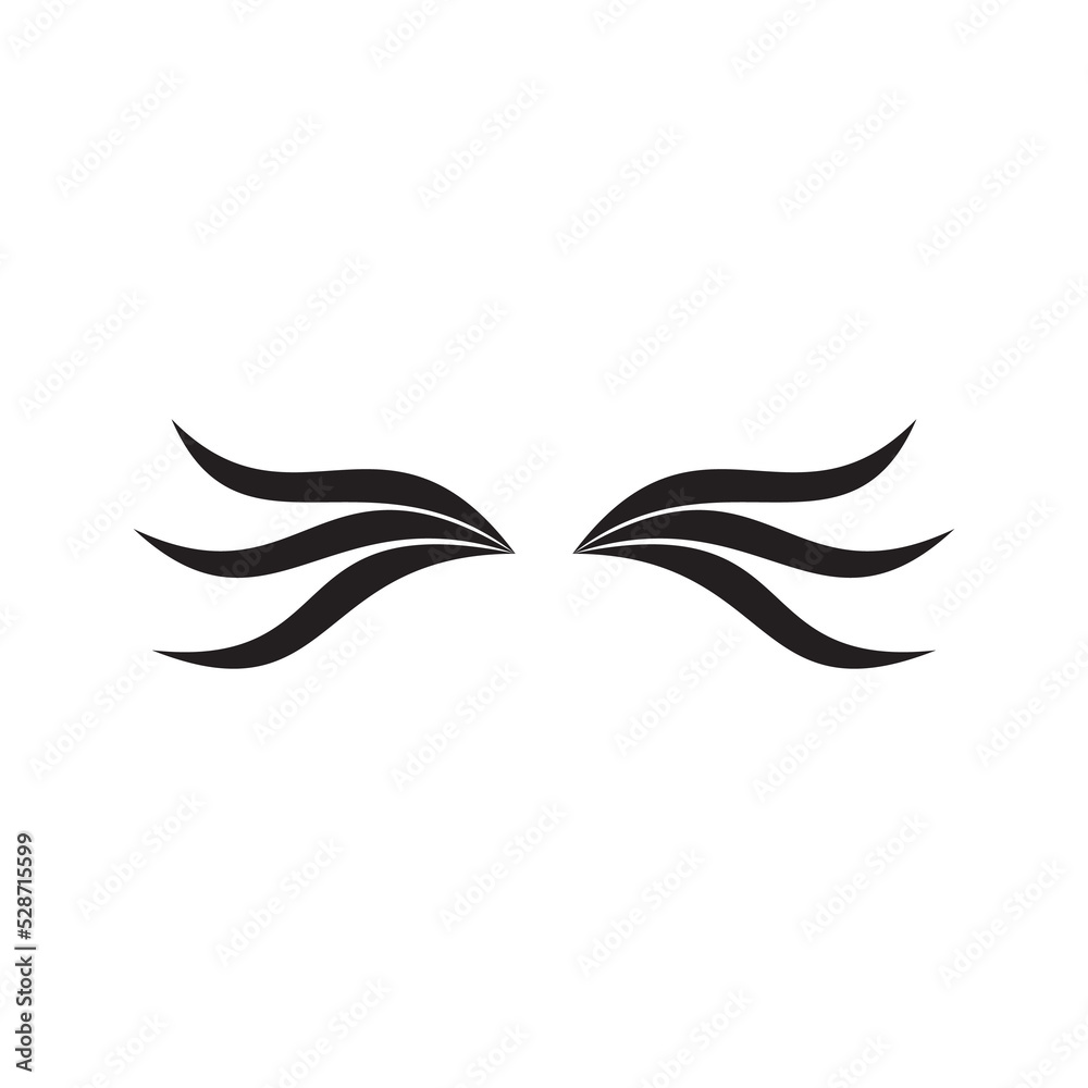Wing shape for symbol, logo and design element Wing shape for symbol, logo and design element